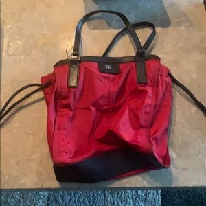 Red Burberry bag